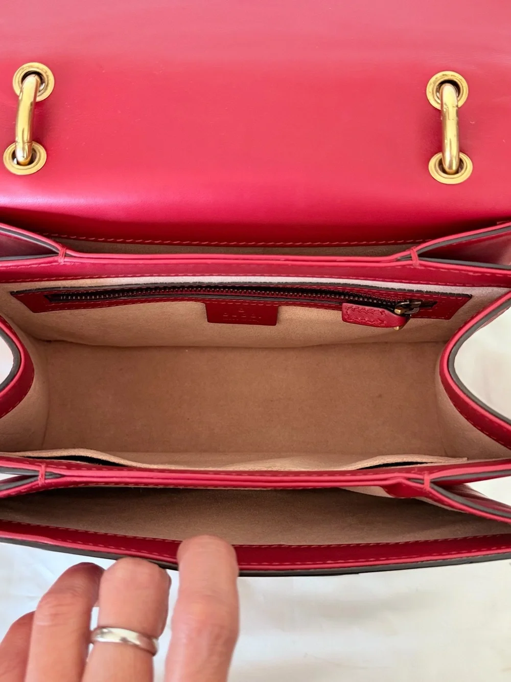 GUCCI QUEEN MARGARET COLORBLOCK LEATHER BEE BAG